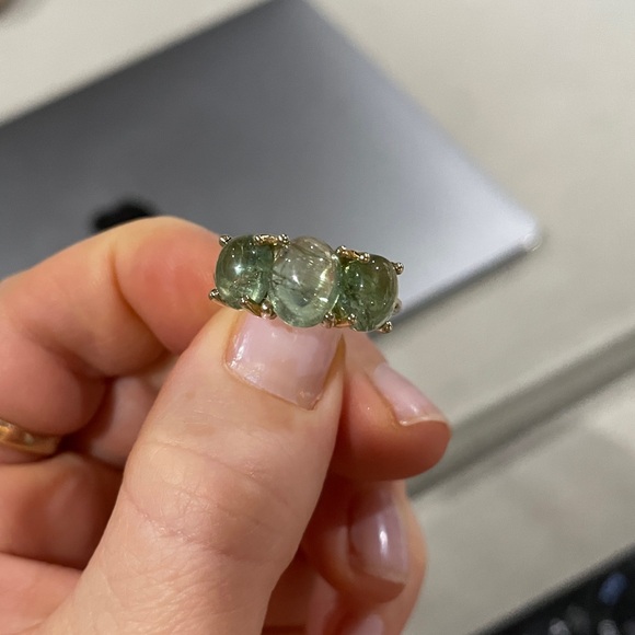 Charlie & Marcelle Small Gumdrop 3 Stone ring - Picture 2 of 6